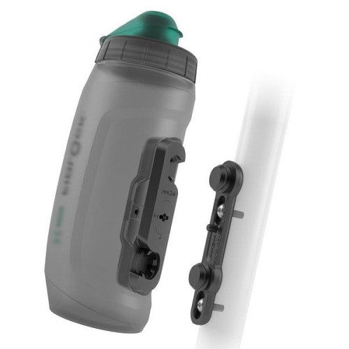 Bidon rowerowy Fidlock Twist 590 antybakteryjny czarny transparentny + baza BIKE
