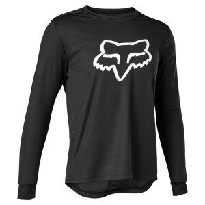 Koszulka rowerowa FOX Junior Ranger z długim rękawem czarna 