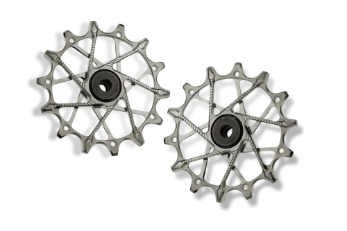 Kółka przerzutki Garbaruk Shimano 14T+14T 12s srebrne