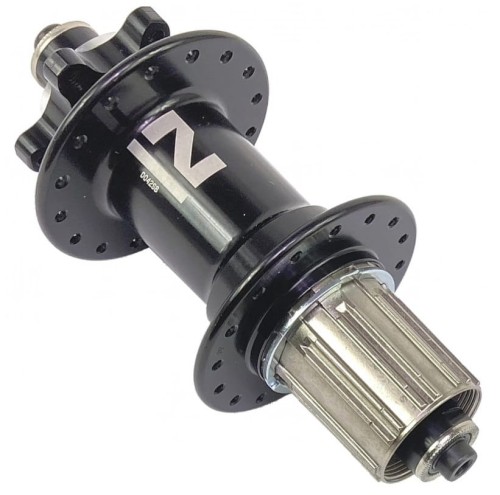 Piasta rowerowa Novatec NT-D032SB, 6 śrub, QR, HG 8-12sp, 36H