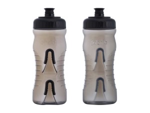 Bidon rowerowy Fabric black transparent / black cap 600ml