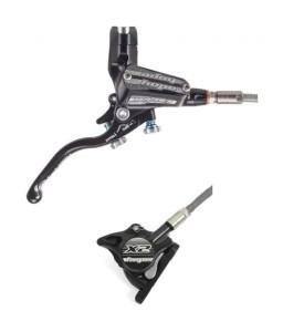 Hamulec tył Hope Tech 3 X2 Flatmount stalowy oplot Czarny