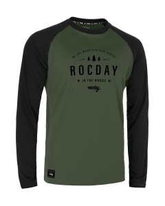 Bluza rowerowa Rocday Patrol czarno/zielona