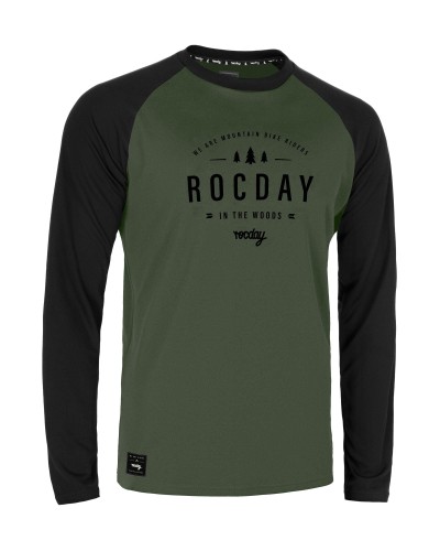 Bluza rowerowa Rocday Patrol czarno/zielona