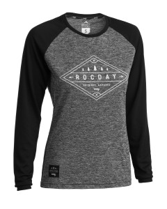 Bluza rowerowa Rocday Line damska melanż/czarna