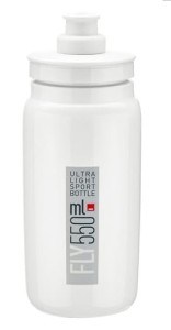 Bidon rowerowy Elite FLY biało-szary 550 ml