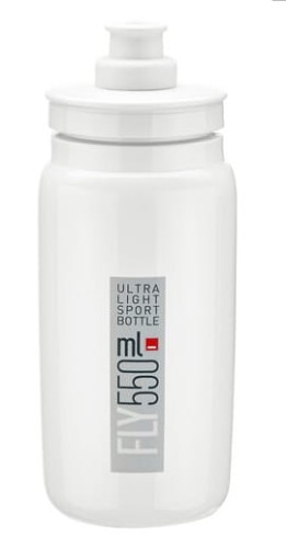 Bidon rowerowy Elite FLY biało-szary 550 ml