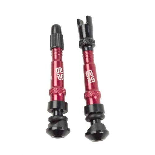 Komplet wentyli do kół bezdętkowych e13 Tubeless czerwony