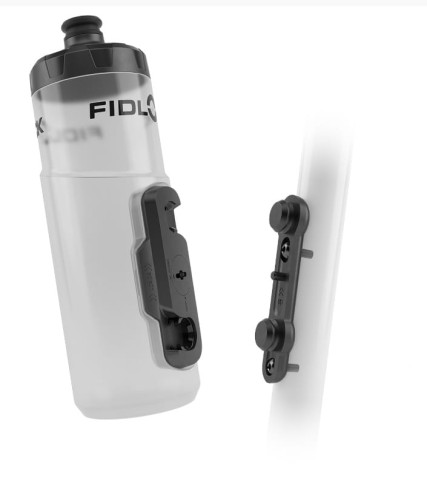 Bidon rowerowy Fidlock Twist 600 biały overmold plus uniwersalny uchwyt 