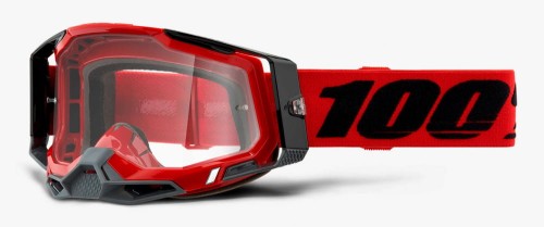 Gogle rowerowe 100% Racecraft 2 Red z szybą przeźroczystą 