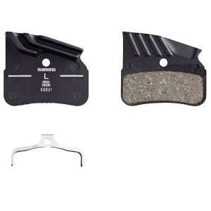 Klocki rowerowe hamulcowe Shimano N03A XTR czterotłoczkowy żywiczne z radiatorem 
