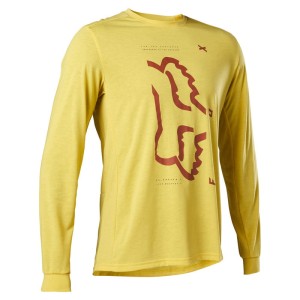 Koszulka rowerowa FOX Ranger Dr pear yellow z długim rękawem