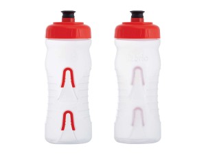 Bidon rowerowy Fabric clear/red cap 600ml