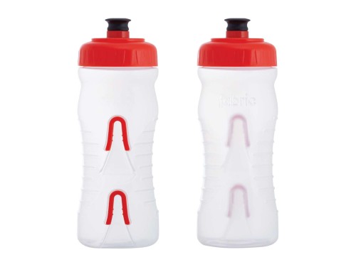 Bidon rowerowy Fabric clear/red cap 600ml