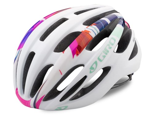 Kask rowerowy damski szosowy Giro Saga matte white floral