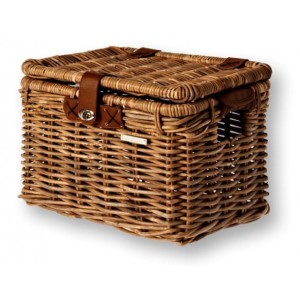 Kosz rowerowy tył Basil Denton M 35x26x26cm brązowy rattan