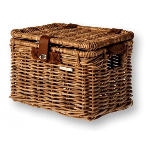 Kosz rowerowy tył Basil Denton M 35x26x26cm brązowy rattan